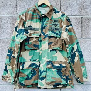 Vintage Army Woodland Fatigue Shirt Small-Regular VTG Army Airborne BRAGG Sm/Reg